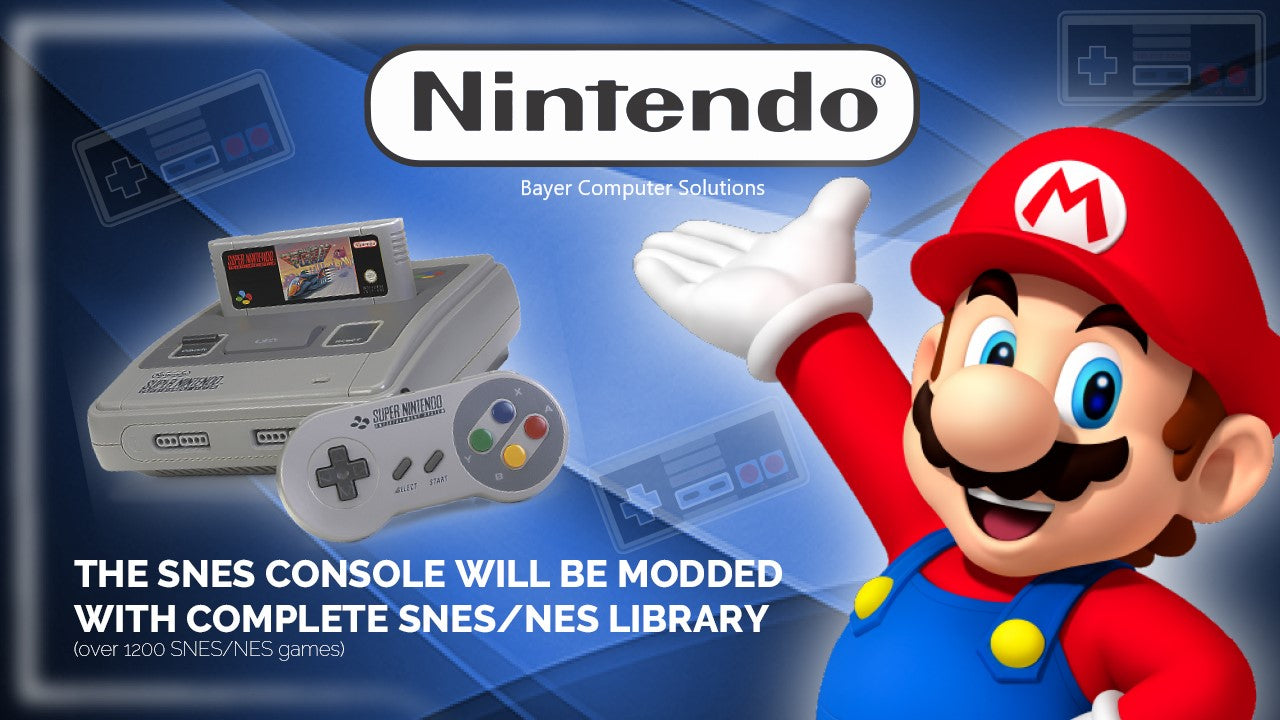 Super Nintendo SNES Mini Classic Fully Loaded Mail-in Mod Service