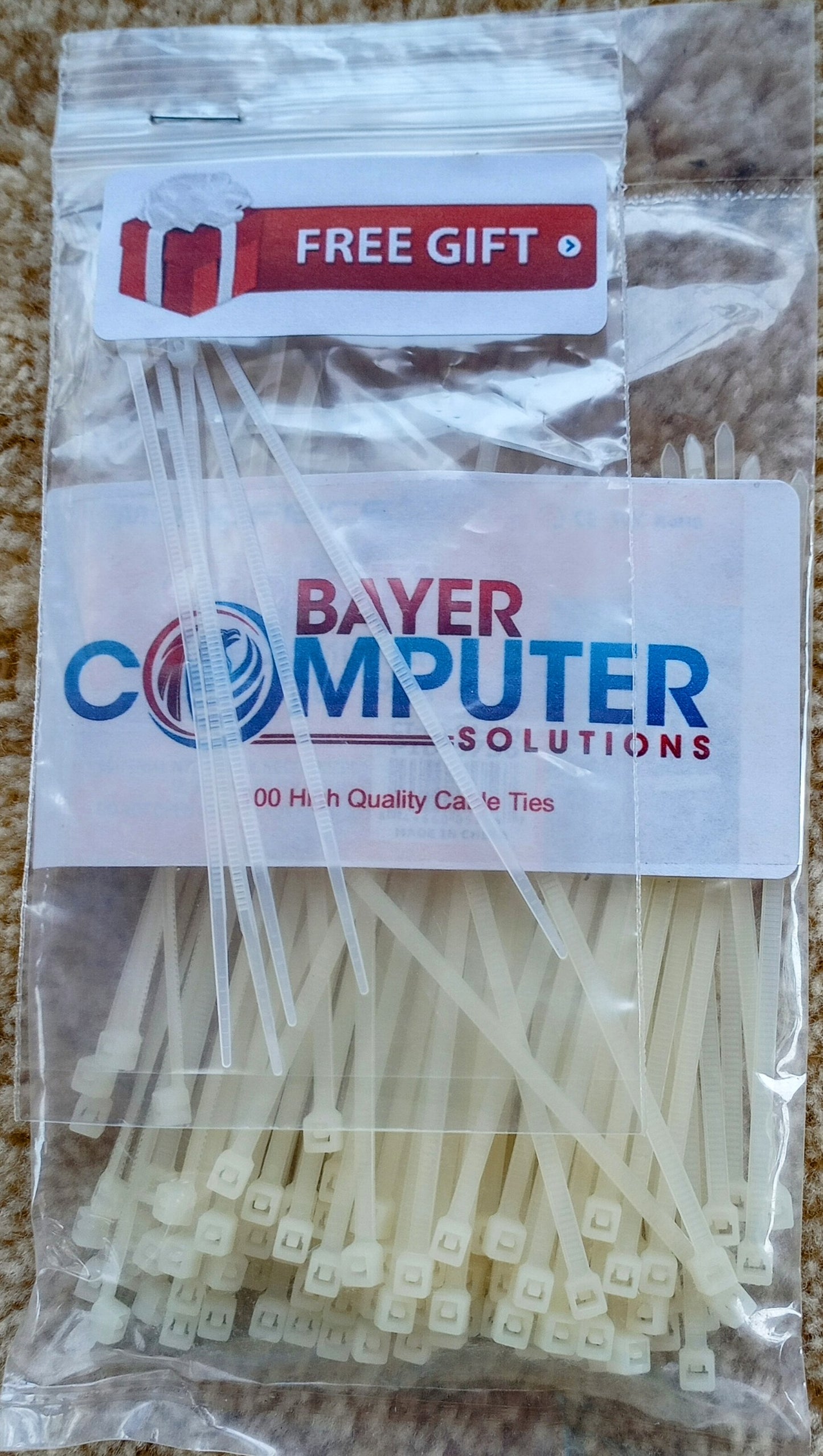 Strong 4" Cable Ties - 18 lb. Tensile Strength - Blue or White (Pack of 100)