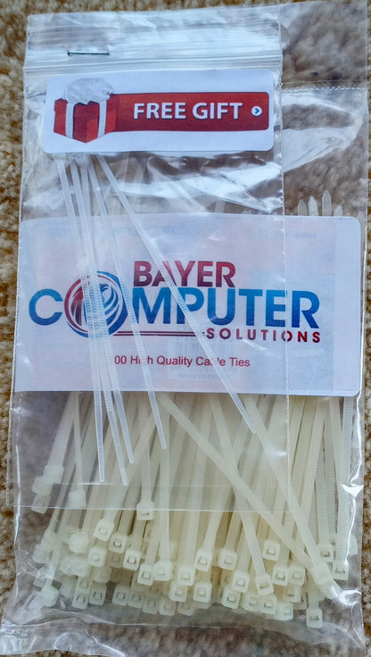 Strong 4" Cable Ties - 18 lb. Tensile Strength - Blue or White (Pack of 100)