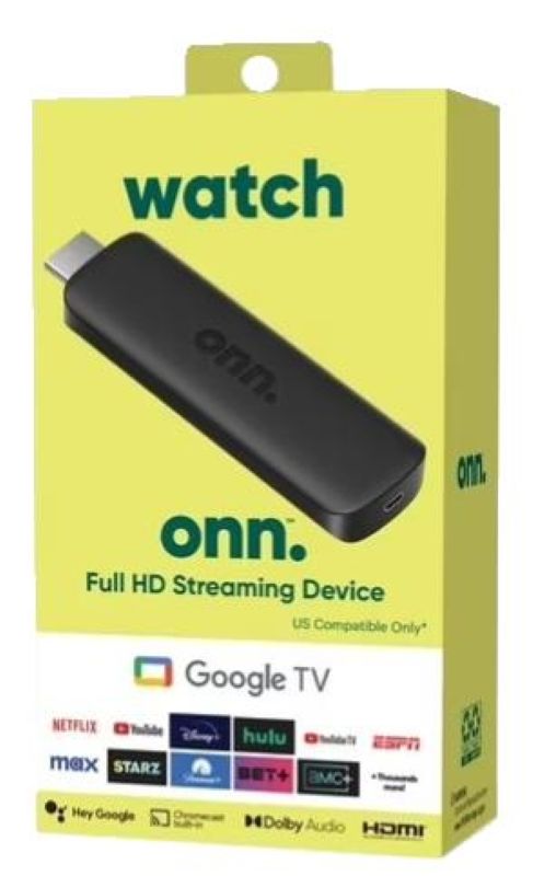 ONN Full HD Streaming - Device Google TV Dolby Audio 800 + Free Live TV Channels
