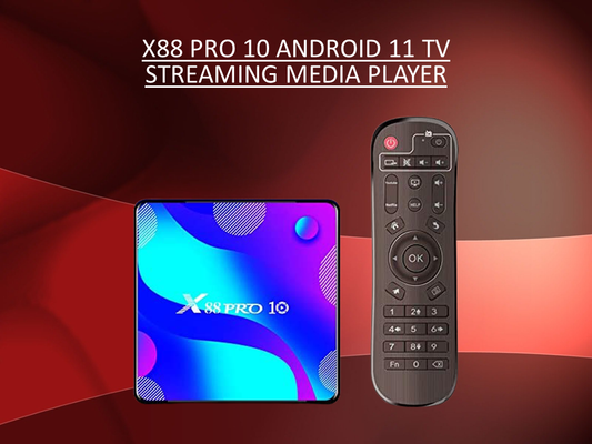 X88 Pro 10 Android 11 TV Streaming 4K Media Box 4GB RAM and 32GB ROM