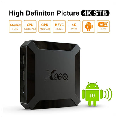 X96Q 4K Android 10 Smart Streaming Media Player 2G RAM – 16G ROM