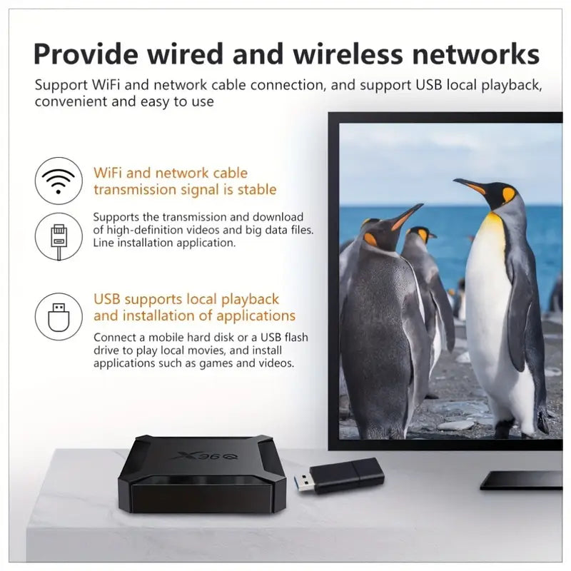 X96Q 4K Android 10 Smart Streaming Media Player 2G RAM – 16G ROM