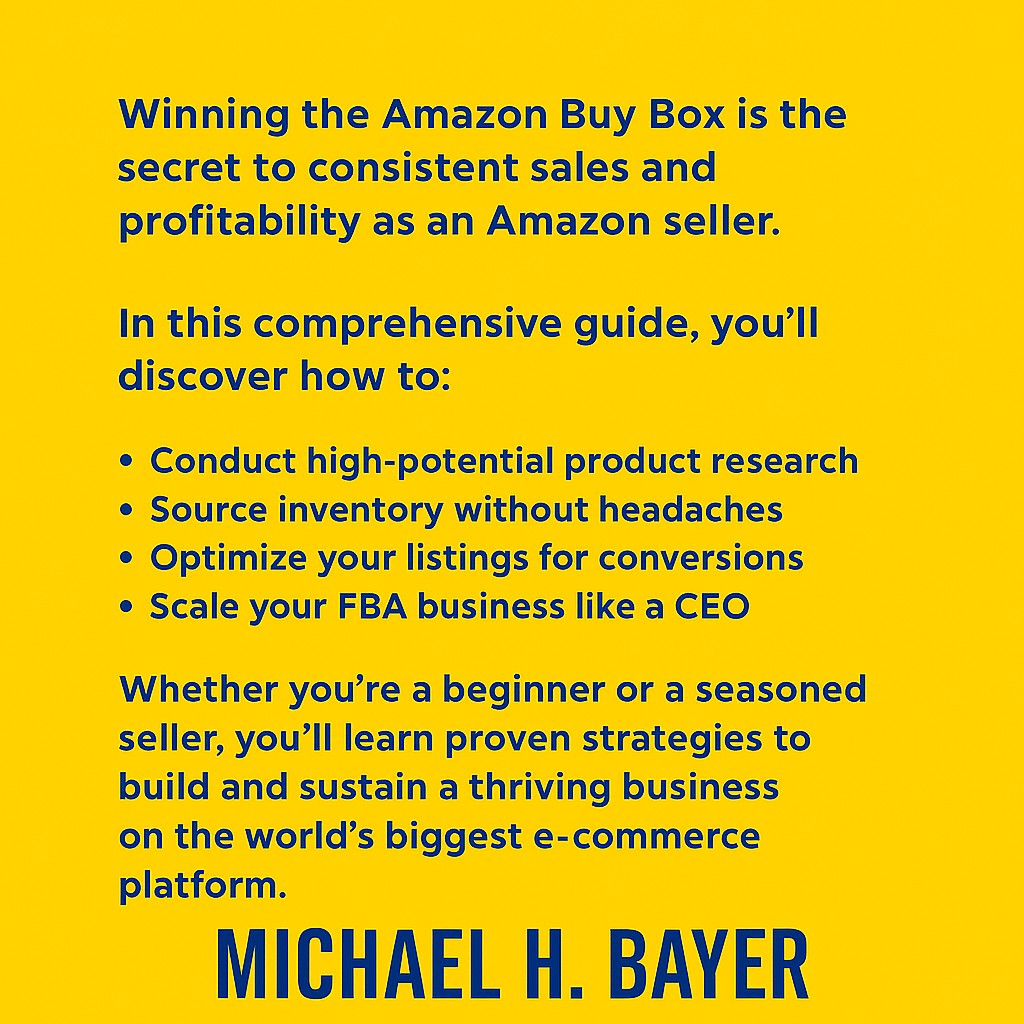 Amazon Goldmine: How to Launch, Scale, Profit and Win the Buy-Box from the World’s Largest Marketplace